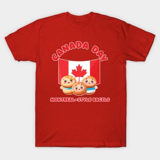 Canada Day Funny Kawaii Montreal-Style Bagels T-Shirt